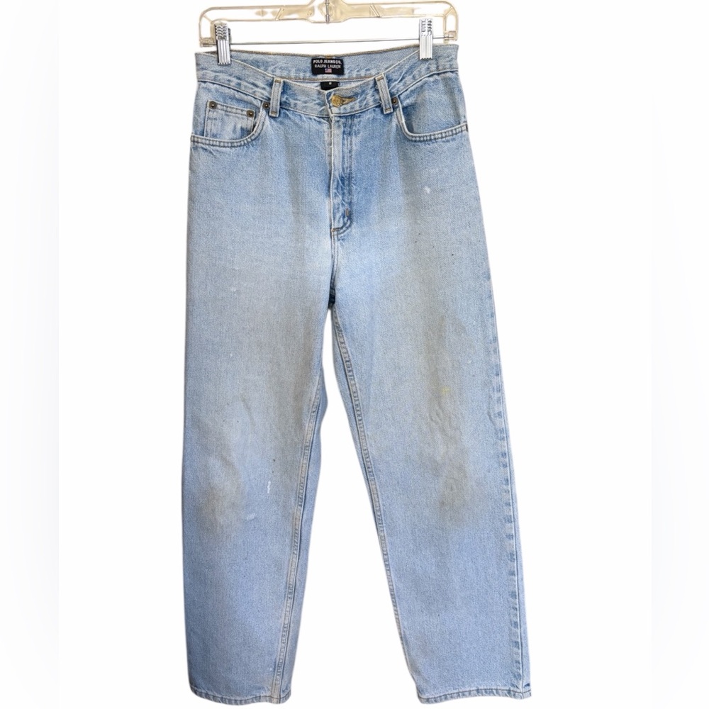 Vintage Y2K Ralph Lauren High Rise Light Blue Jeans - Picture 3 of 8